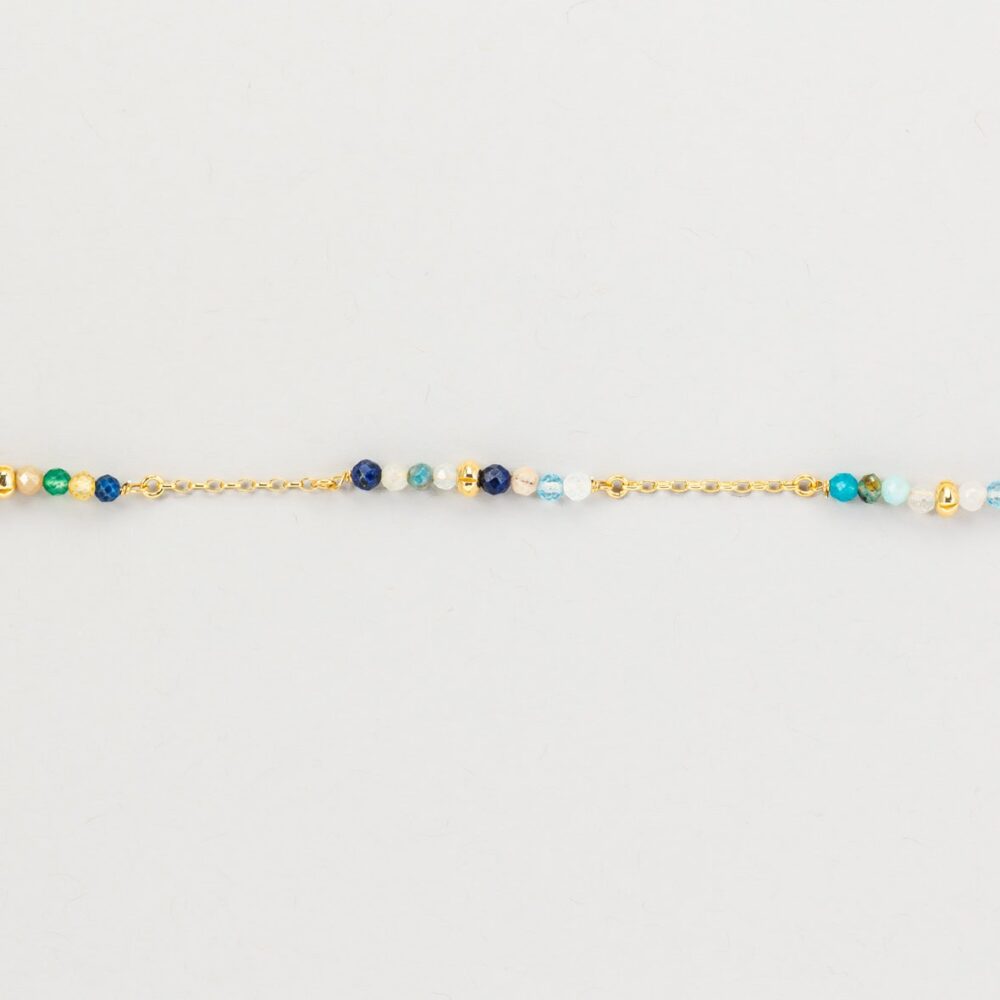 cavigliera multicolor azzurra