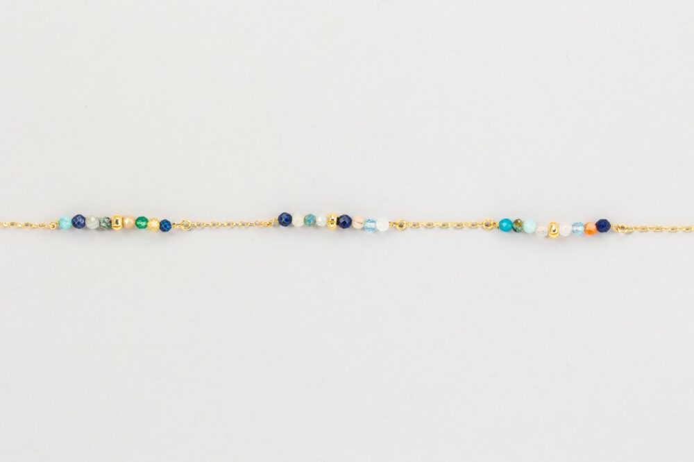 cavigliera multicolor azzurra