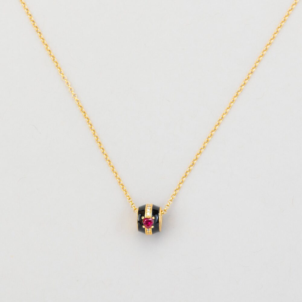 collana rocchetto cuore zircone