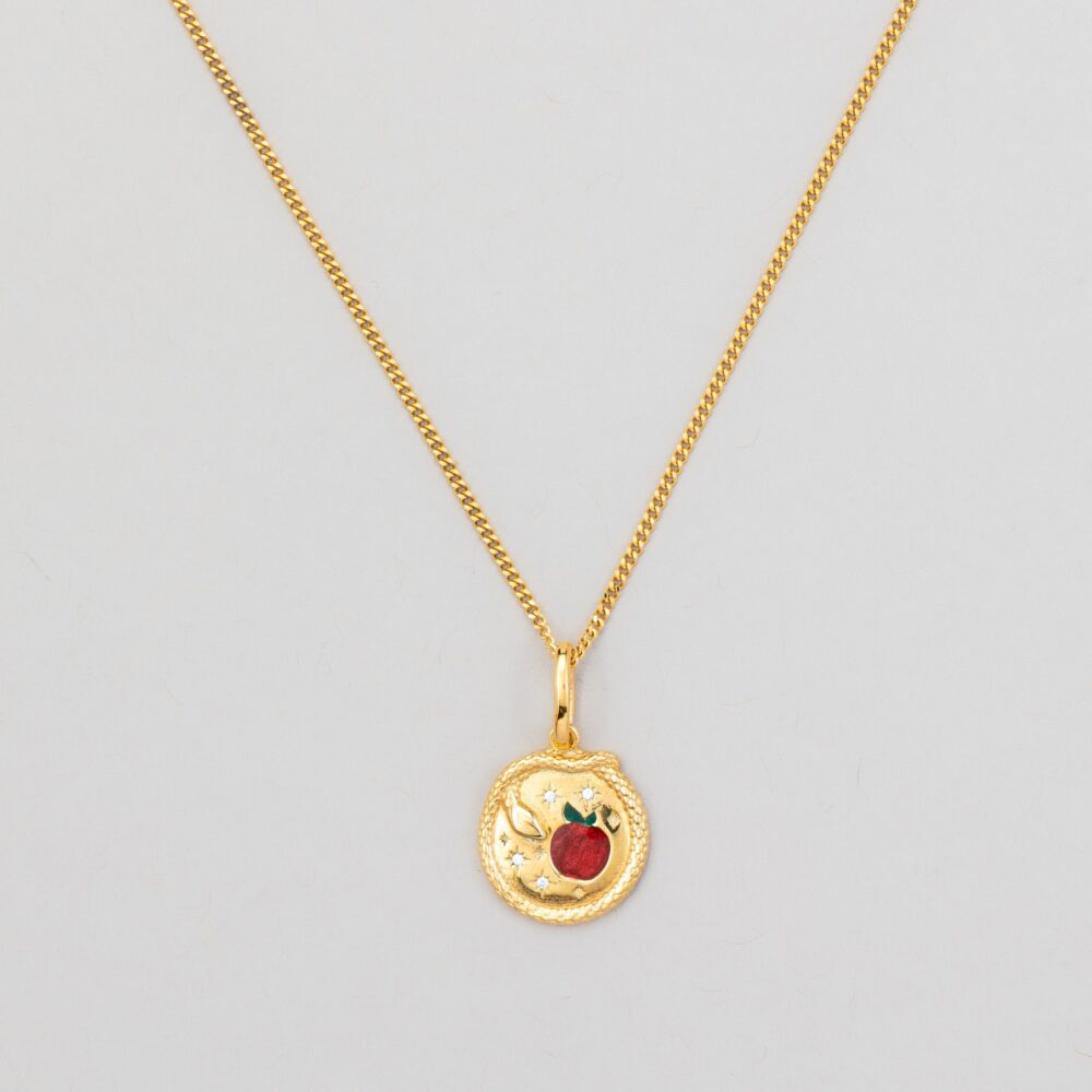 collana medaglione mela