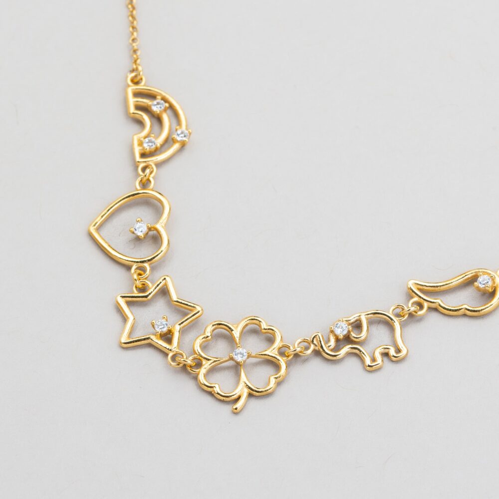 collana filo multi elementi