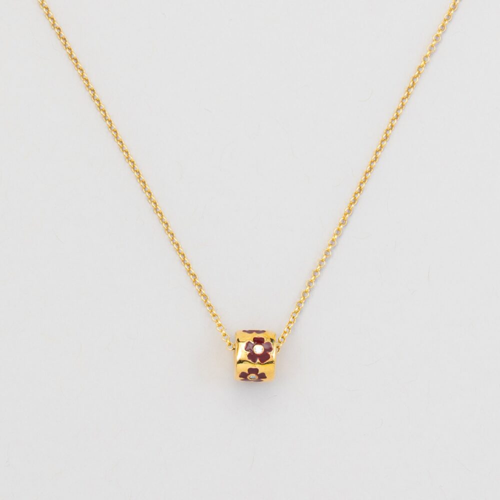 collana rocchetto con fiori