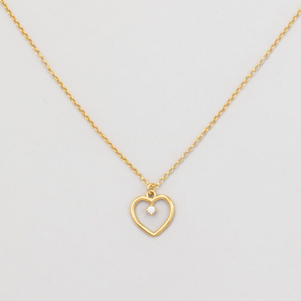 Collana cuore filo argento