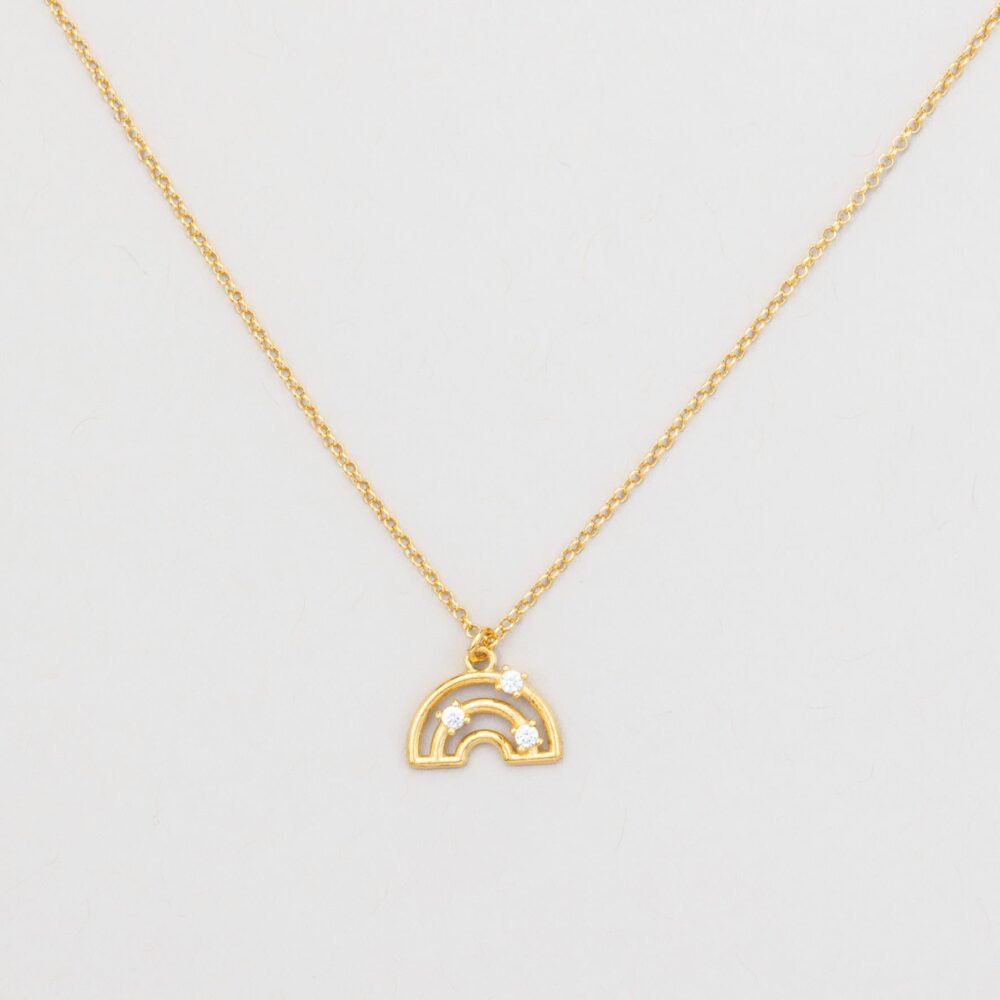 Collana arcobaleno filo argento