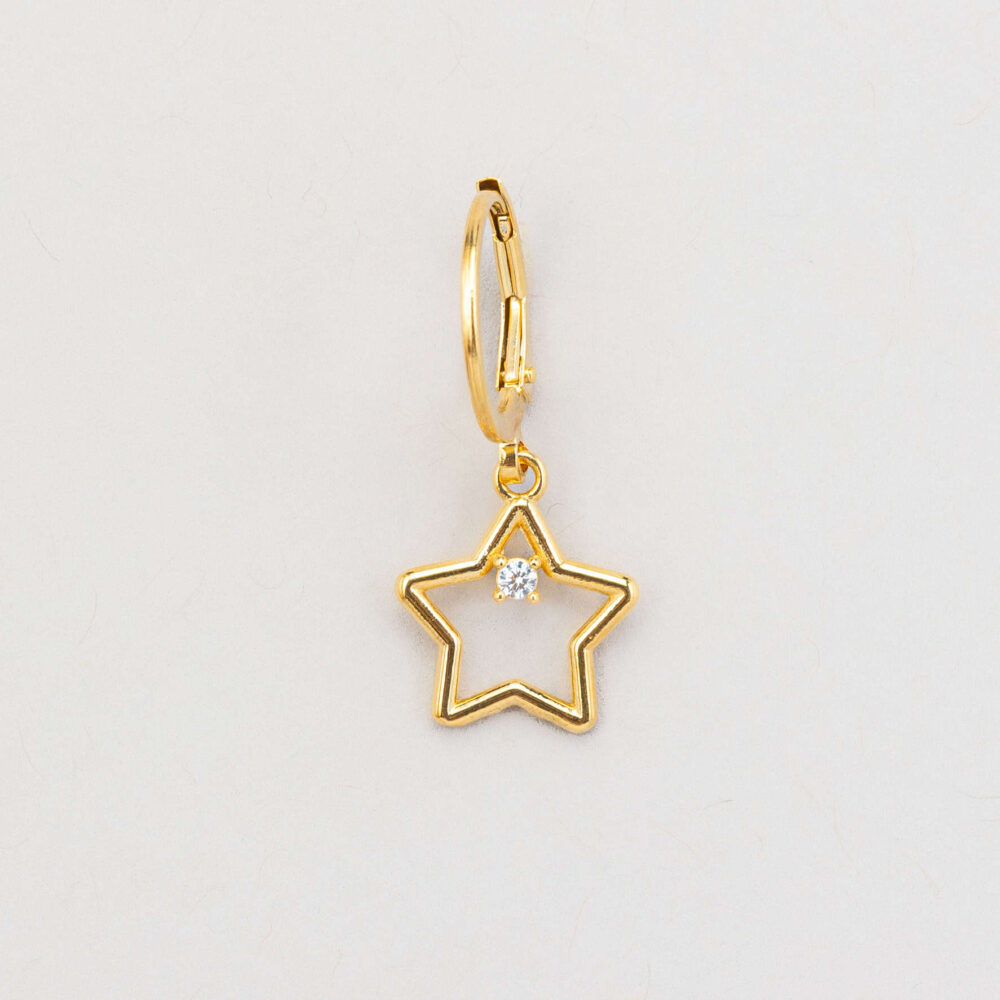 orecchino stella filo