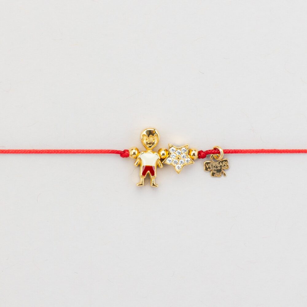 bracciale cordino bambino con stella