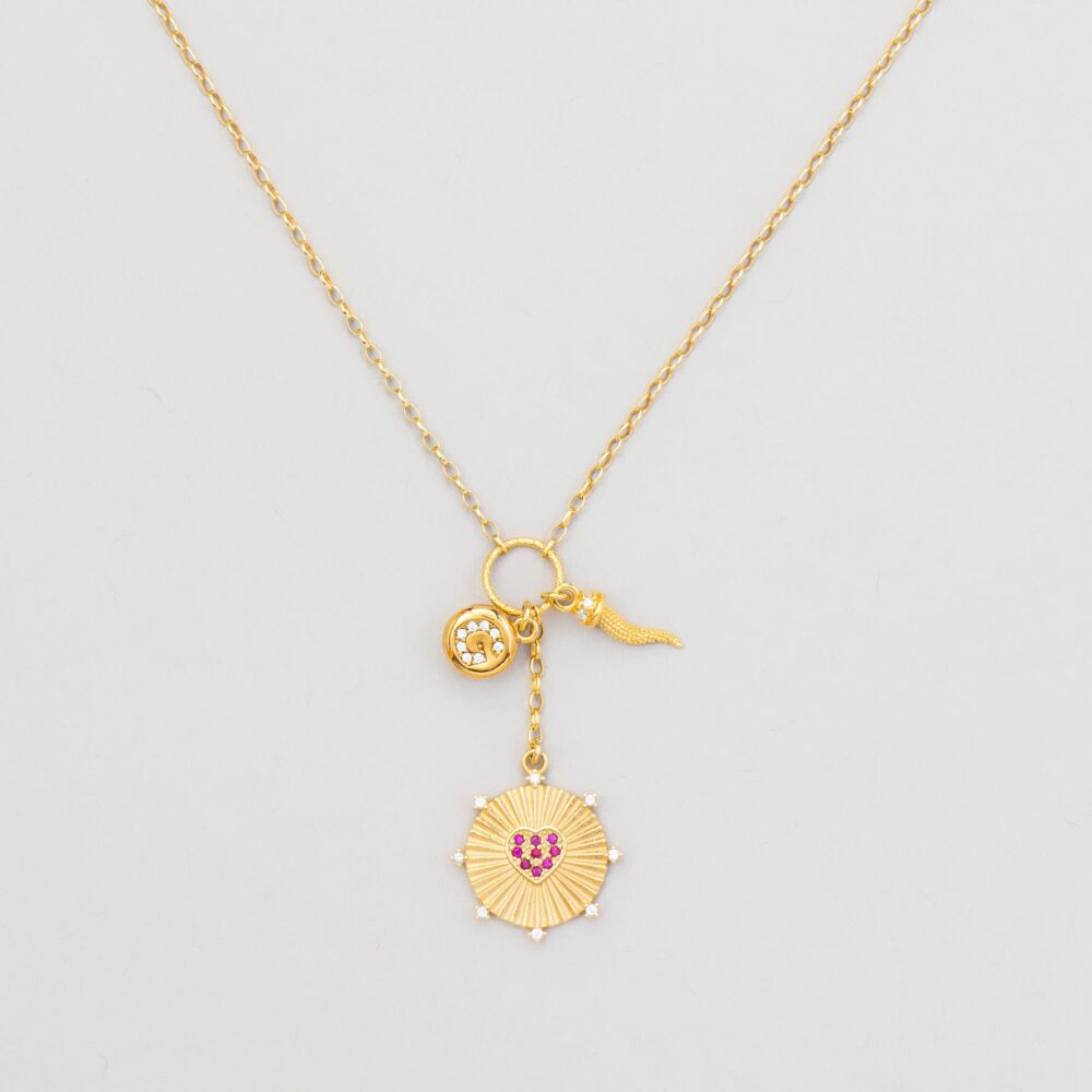 medaglione cuore con iniziale